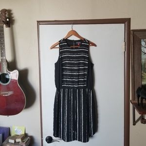 Vince Camuto Drawstring Waist Striped Dress